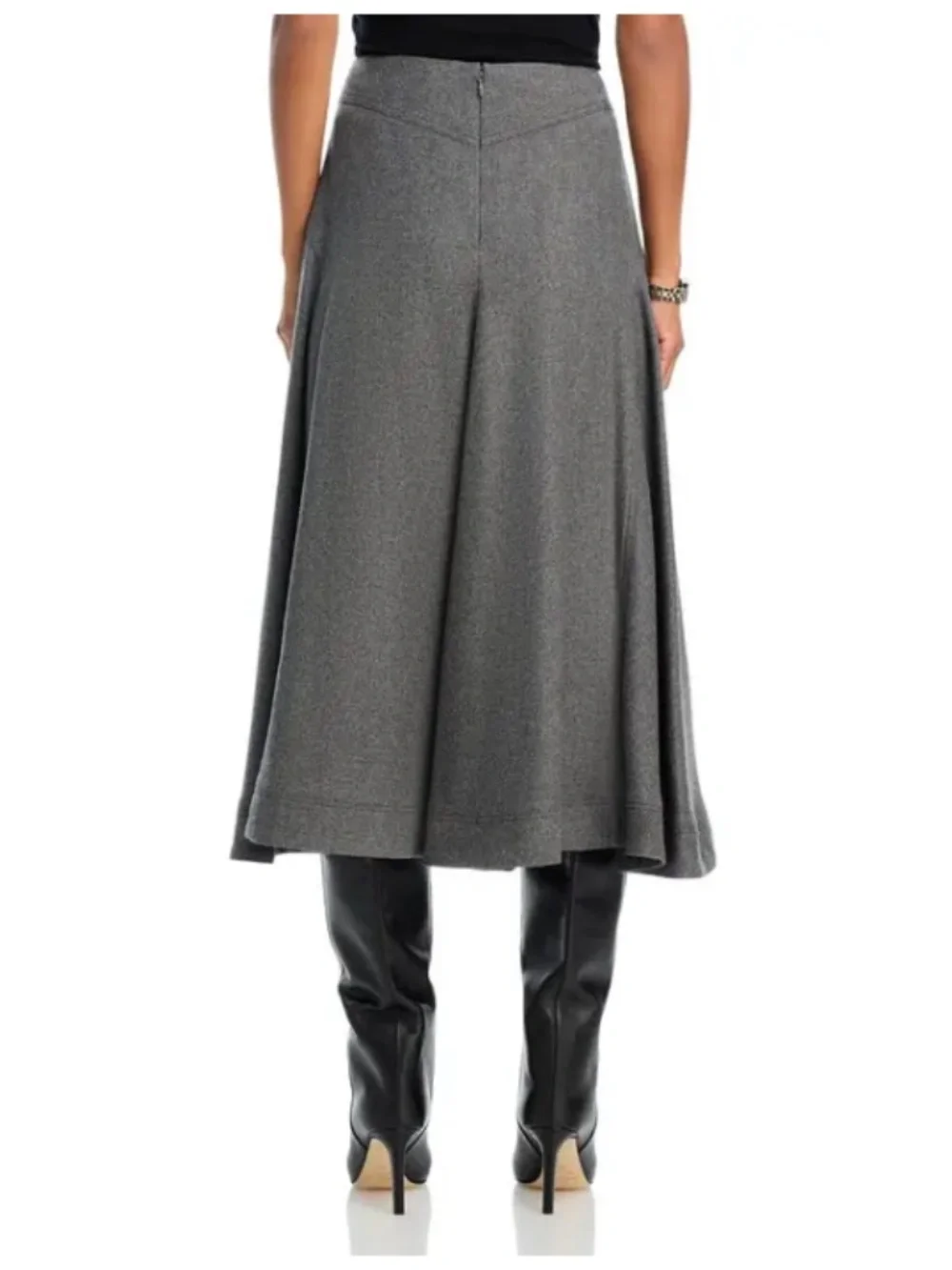 Veronica Beard Rasima A-line Midi Skirt in Grey Size 2 (F)